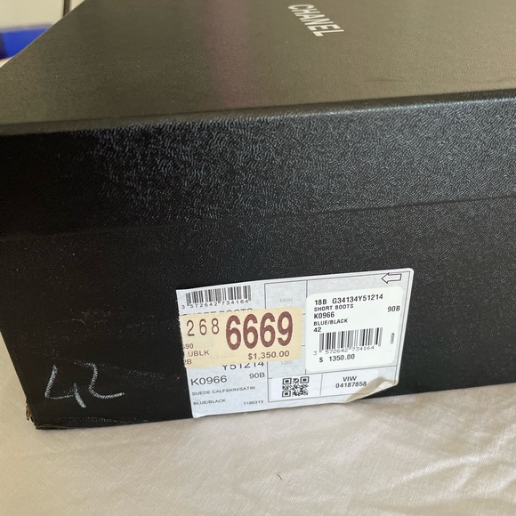 Chanel Blue/Black Size 42 Short Boots - Picture 5 of 7